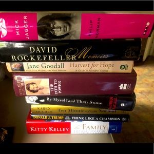 Books! Mick Jagger, Lauren Bacall, M. Thatcher ETC